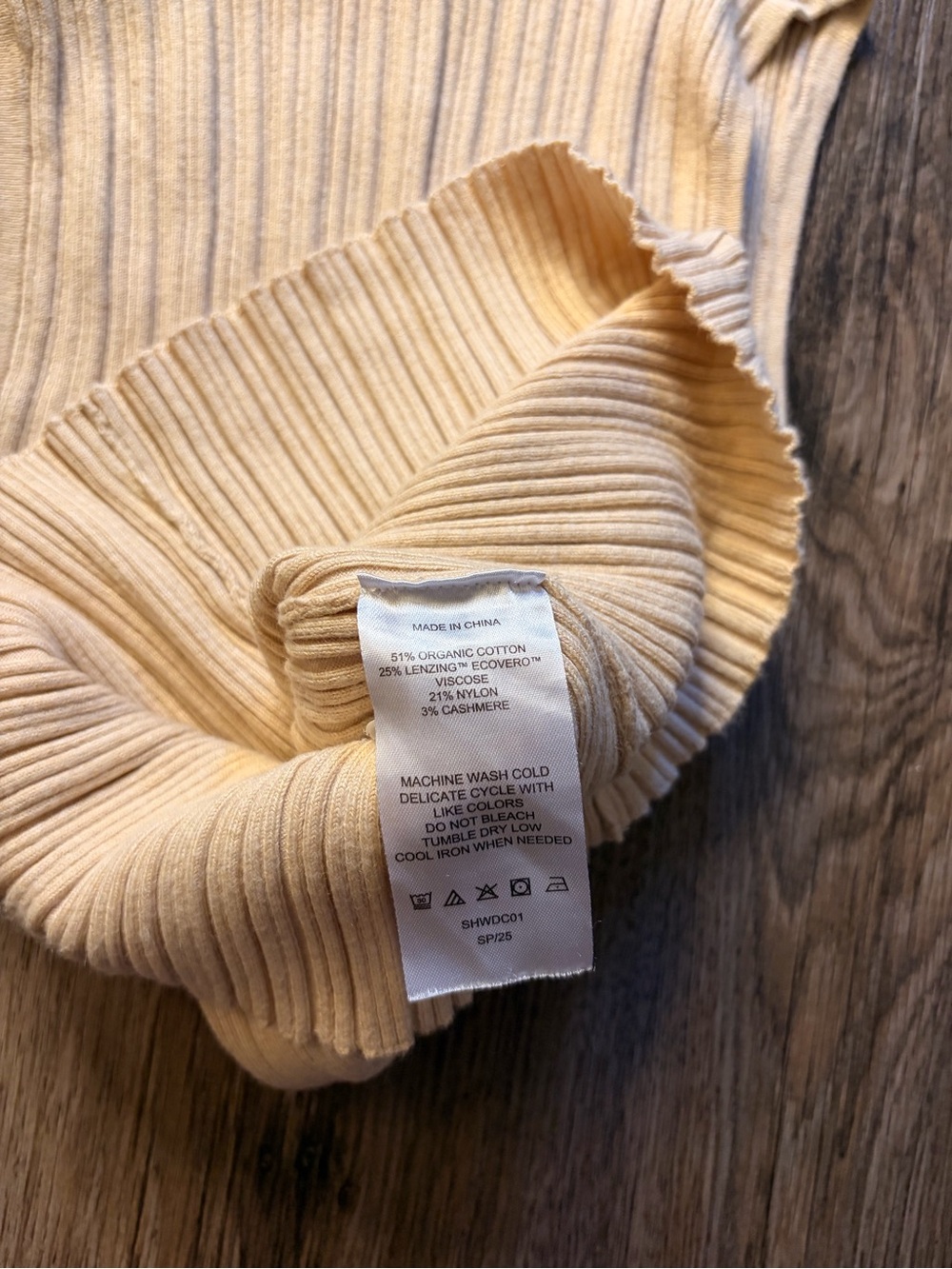 Quince Ribbed Sleeveless Cotton Cashmere Top - Picture 6 of 6